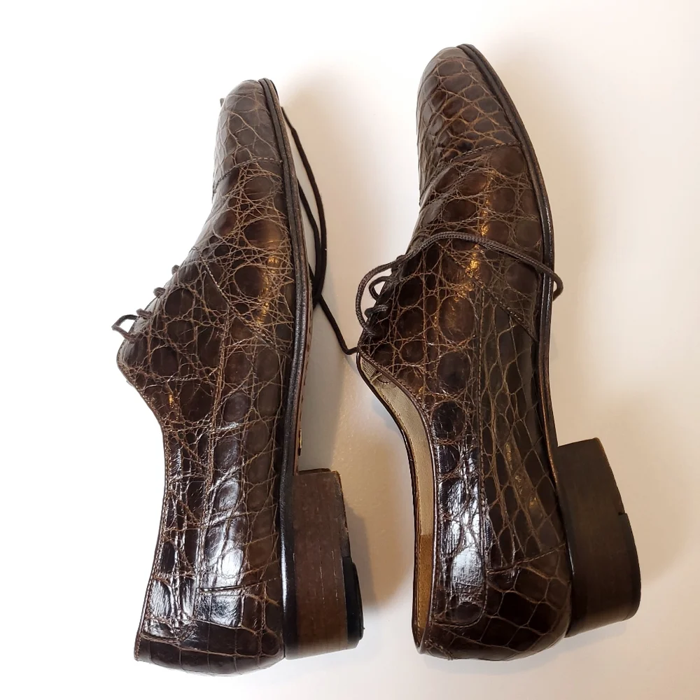 Vintage Fratelli Genuine Alligator Oxfords - Picture 8 of 13
